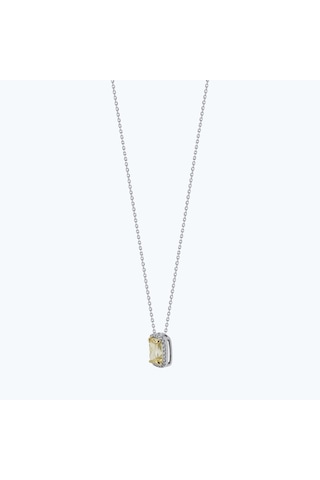 Altınbaş Pırlanta Sarı Topaz Kolye Ebh266ytx-14k Beyaz