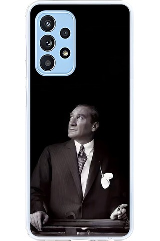 Samsung Galaxy A52 Uyumlu Şeffaf Kılıf Atatürk 3 Tasarımlı