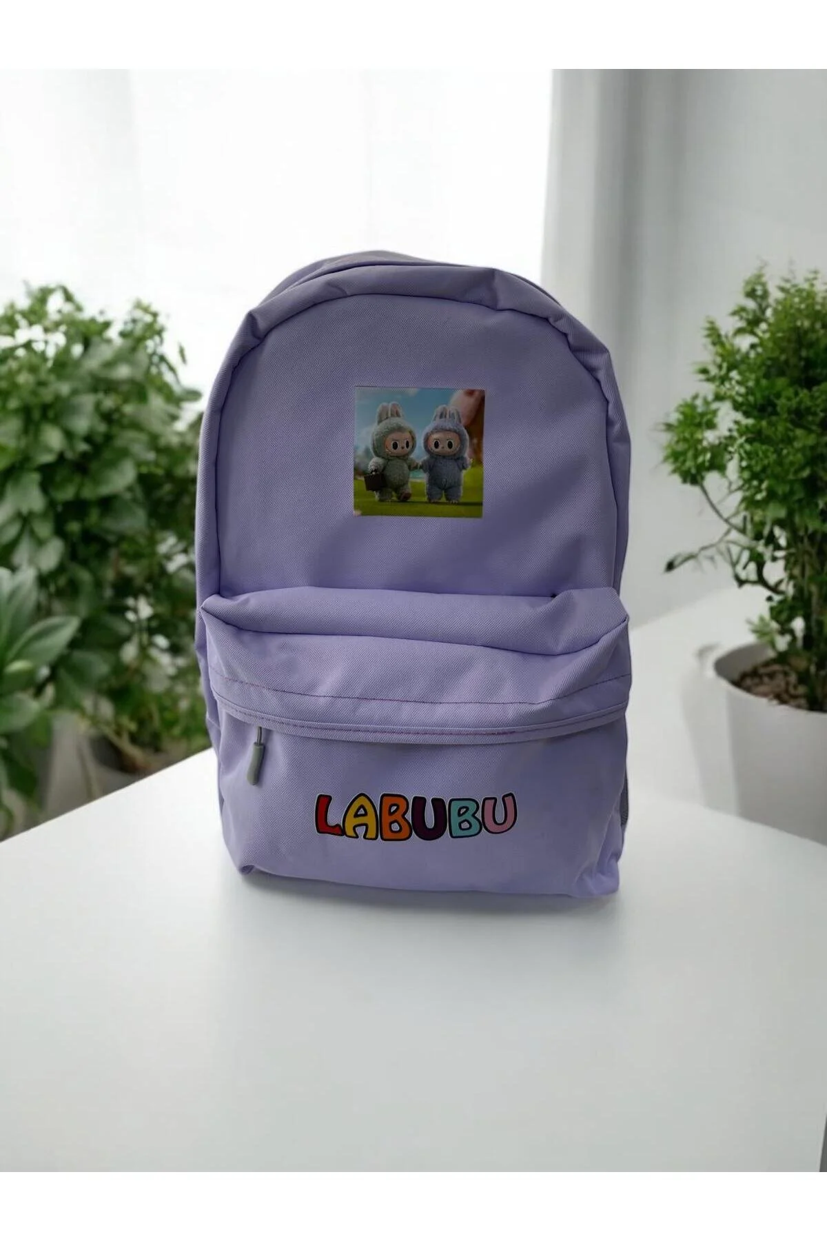 Labubu Okul Çantası/sırt Çantası 2 Gözlü Mor