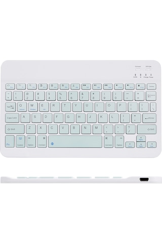 Yunboo 10 İnç Kablosuz Bluetooth Klavye Ve Fare Seti, İnce Tasarım, 78 Tuş, Şarj Edilebilir, 3 Dpı Ayarlı, Çoklu Sistem Uyumlu, Yeşil Diğer