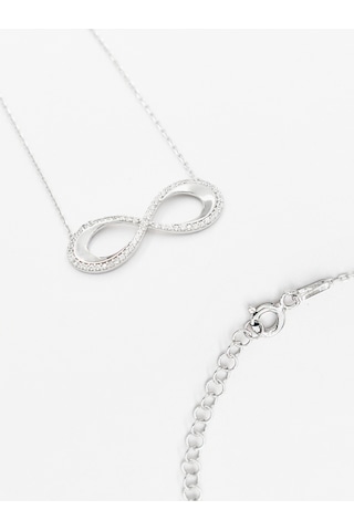 Brezza Lusso Jewelry Sonsuzluk Model Gorgeous Kadın Gümüş Kolye Gümüş