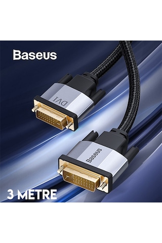 Baseus Dvi To Dvi 24+1 HD TV Projektör Görüntü Kablosu 3 Metre