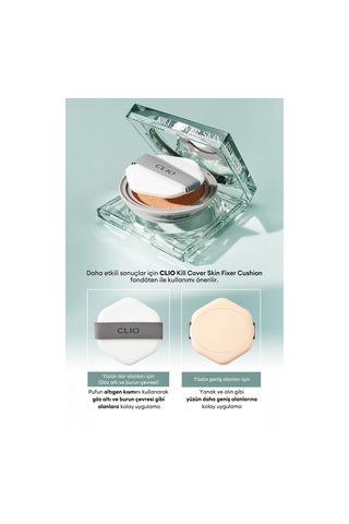 Altıgen Şekliyle Kolay Uygulama Sağlayan Makyaj Pufu Clıo Kill Cover Skin Fixer Cushion Puff