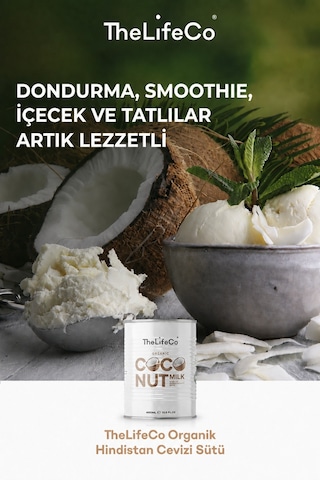 Thelifeco Organik Hindistan Cevizi Sütü 2 x 400 ML