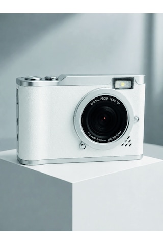 Beyaz 4k Video Kayıtlı 48 Mp Dijital Fotoğraf Makinesi Otomatik Konsantrasyonlama