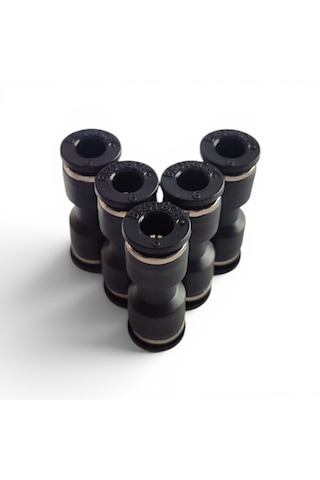 Pnömatik Düz Ekleme Jakı Hortum Birleştirici Rekor 4 - 6 - 8 - 10 - 12 Mm Seçenekli - 5'li Set 6 MM