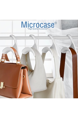 Microcase Sert Abs Plastik Portatif Mini Dolap İçi Çanta Askısı 2 Adet - Al5016 Pembe