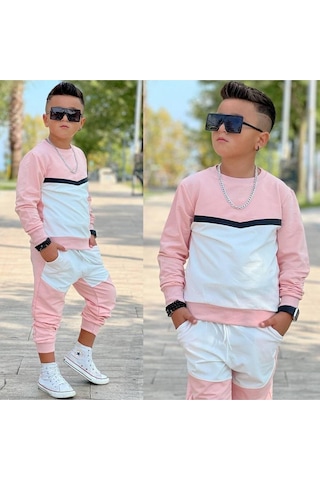 İki İplik Cepli Garson Boy Takımlar Gri - Beyaz - Siyah