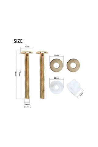 Evrensel Tuvalet Kapağı Vidaları 2'li Paket - Kasap Sabitleme B Diğer