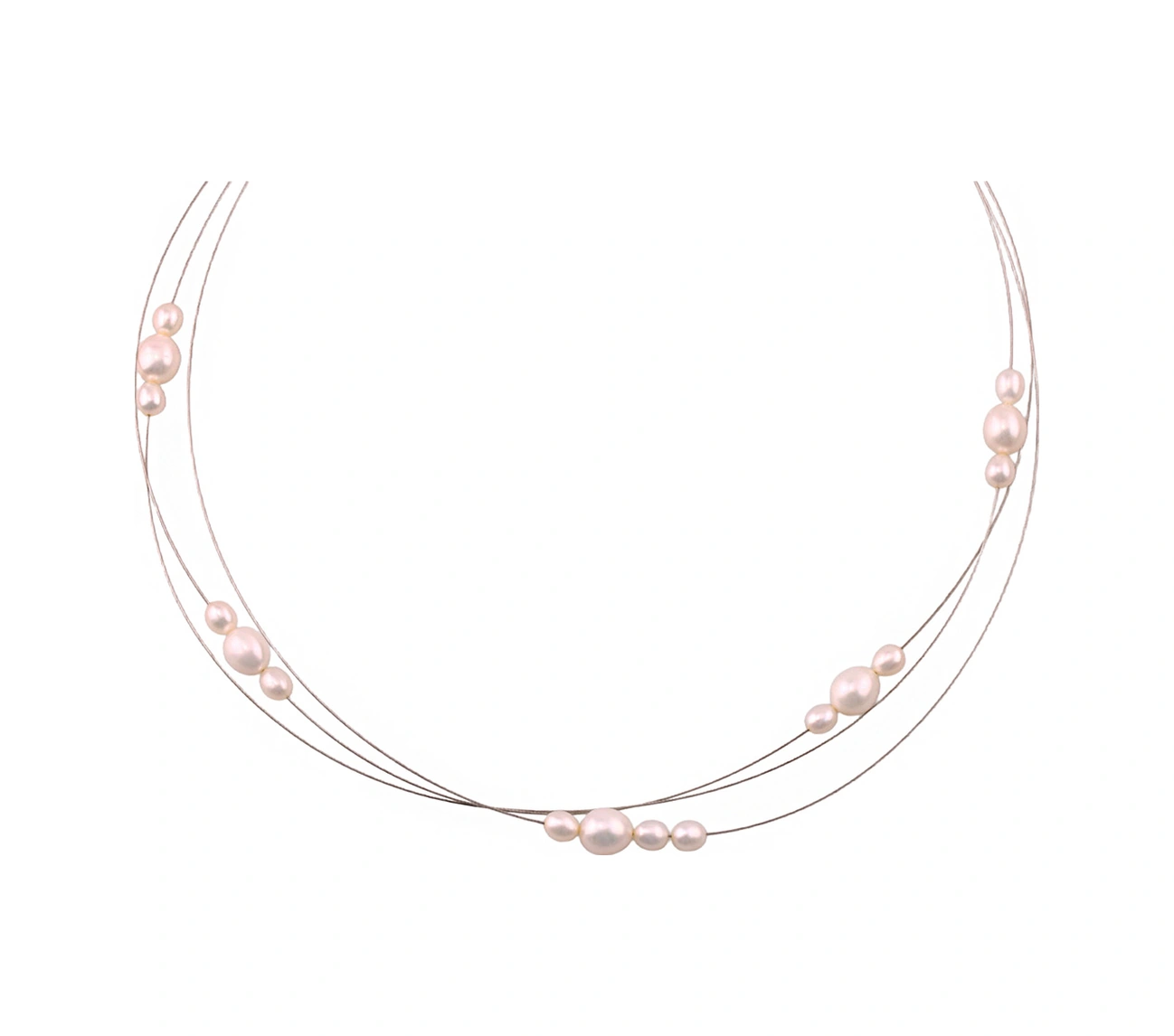 Masaliko İnci Şık Gümüş Kolye Ms3318, 925 Ayar Kadın Gümüş, Rodyum Kaplama Altın