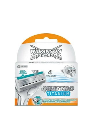 Wilkinson Sword Quattro Titanium Yedek Başlık 4'lü Wilkinson Sword Quattro Titanium Yedek Başlık 4'lü