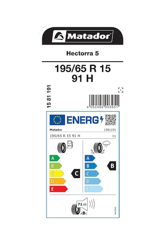 Matador 195/65R15 91h Hectorra5 Yaz Lastiği 2025