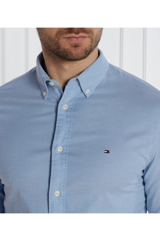Tommy Hilfiger Erkek Regular Fit Pamuklu Gömlek Mavi