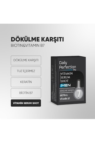 Daily Perfection Pro For Men Shot No:7 Dökülme Karşıtı Vitamin Serum 2 x 6 ML