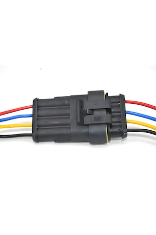 Süper Seal Elektrik Soketi 1 Takım 4 Pin 4 Kablolu Su Geçirmez Konnektör