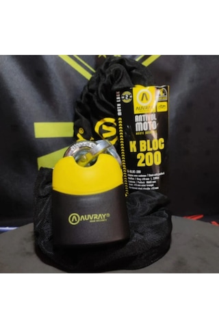 Motosiklet K-bloc 200 Cm Zincir Kilit Kesilmeye Dayanıklı Motor Kilidi 2mt