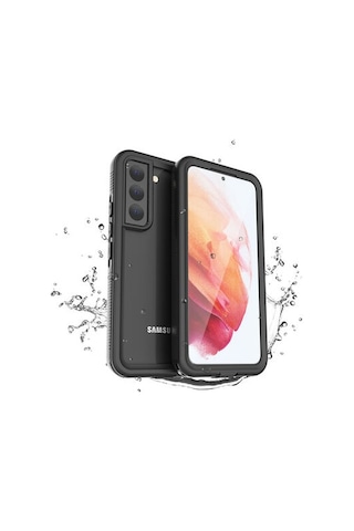 Lexroo Samsung Galaxy Uyumlu S22 Plus 1-1 Su Geçirmez Tpu Sert Pc Kılıf - Siyah