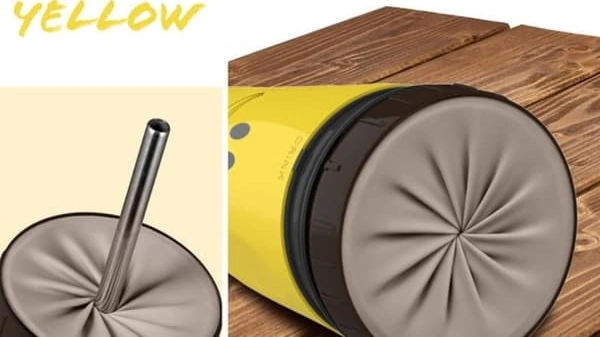 Pipetli Çift Duvarlı Silikon Kupa, Ters Çevrilebilen Dökülmeye Dayanıklı Kupa, Sıcak Veya Soğuk Tutan Çift Duvarlı Kupa, 300 Ml