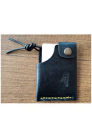 Sumerian Leather Craft Pueblo Deri Kartlık Siyah Siyah