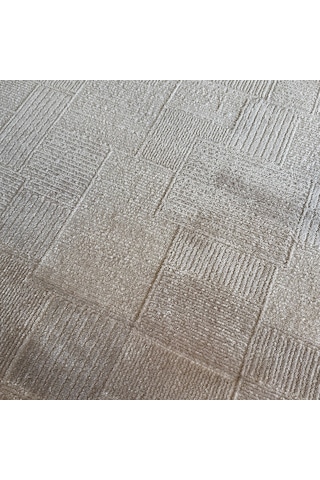 Hoom Rugs İpek 1134 Vizon Yün Tuşeli Akrilik Pamuk Taban Halı Vizon