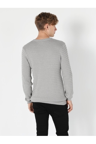 Colin's Slim Fit Gri Melanj Erkek Kazak CL1056031_Q1.V1_MGA