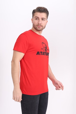 Toontoy Unisex Atatürk Baskılı Tişört Kırmızı