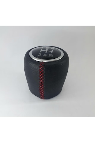 Linea Ve Punto Vites Topuzu Deri Kırmızı Dikiş Siyah