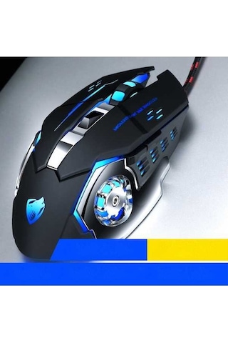 Prestigegoods T-wolf V6 Usb Kablolu 6 Düğmeli Aydınlatmalı Ergonomik Mouse V6