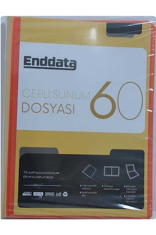 Enddata Ön Cepli Sunum Dosyası 60'lı Turuncu 1260-18