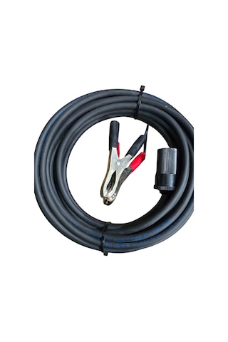 Aküden Bağlantılı Araç Çakmaklık Uzatma Kablosu Akü Maşalı 12-24 V/16a 2 X1,5mm Ttr Bakır 10mt-siyah