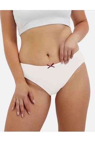 Alya Underwear Pamuklu Kadın Külot Slip Empirme Baskılı Yüksek Bel İç Çamaşırı - 5'li Paket - Lacivert Bordo P27