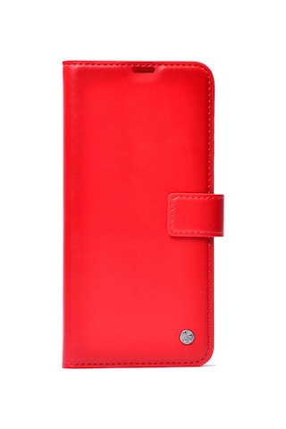 Vivo Y36 4g Kılıf Zore Kar Deluxe Kapaklı Kılıf Kırmızı