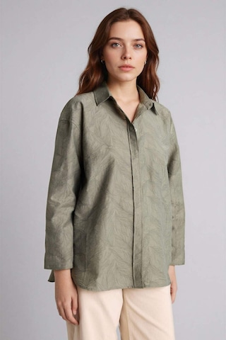 Defacto Regular Fıt Floral Uzun Kollu Tunik H0592ax26spkh440 Haki-kh440