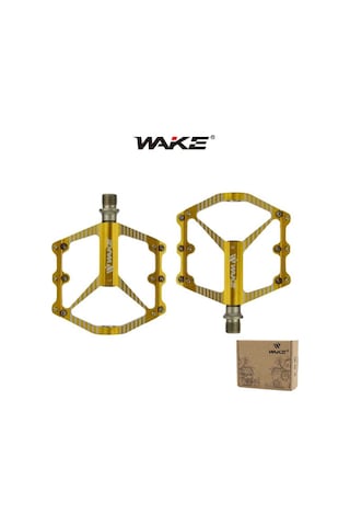 Wake Alüminyum Sarı Rulmanlı Cr-mo Mil Geniş Bisiklet Pedalı