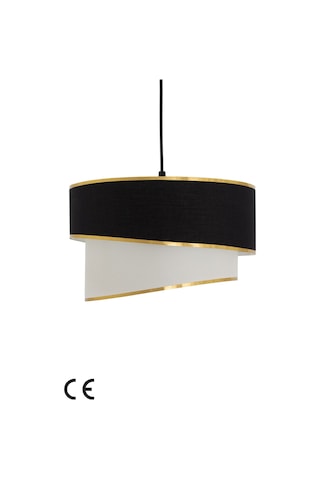 Siyah Kumaş Gold Avize Siyah
