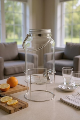 Bambum Crystal - Metal Standlı Cam Sebil 6l