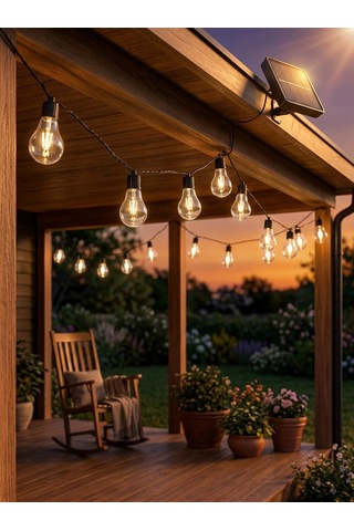 Mey İthalat Solar Led Ampul Işık Dış Mekan Bahçe Pergola Balkon Dekoratif Aydınlatma Belirtilmemiş
