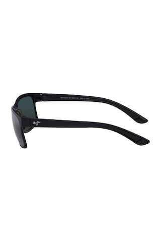 Maui Jim Mj0439s 001 2m 58 Polarize Erkek Dikdörtgen Siyah Kemik Güneş Gözlüğü Siyah