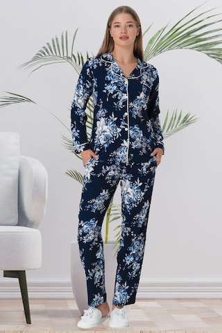 Lohusa Sepeti Lohusasepeti Çiçekli Önden Düğmeli Lohusa Pijama Takımı Lacivert - 5924 001 Lohusa Sepeti Lohusasepeti Çiçekli Önden Düğmeli Lohusa Pijama Takımı Lacivert - 5924 001