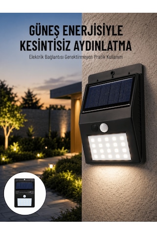 Solar Dekoratif Lambası Sensörlü Led Işık Bahçe Aydınlatma Yeni N