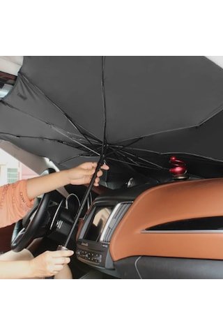 Tüm Araçlar İçin Uygun Araba Ön Cam Güneşlik Katlanabilir Güneşlik Şemsiye Ön Cam Gölgelik