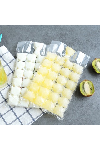 Springsun 10 Adet Pe Dondurma Kalıbı, Otomatik Kapaklı Buzluk Poşetleri, Soğutma Ve Soğuk Saklama İçin Pratik Buz Torbaları Çok Renkli