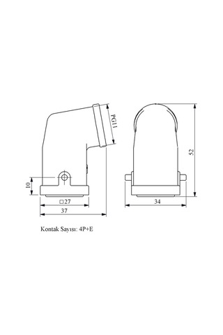 Emas Ebm05fu10 Metal 5 Kontak Fiş