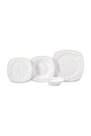 Korkmaz Mona Collection 60 Parça Kare Yemek Takımı A8133