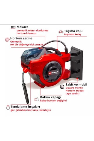 Einhell GE-HR 18/30 Li - Solo Akülü Hortum Makarası (Akü ve Şarj Hariç) - 4173770