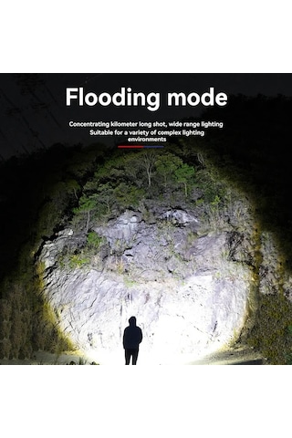 Led Güçlü Işık Uzun Menzilli El Feneri Açık Kamp Balıkçılık El