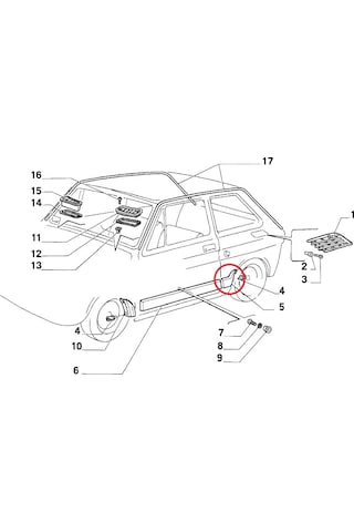 Fiat 126 Bis Arka Çamurluk Etek Bakaliti Sağ Sol 7542820 7542821