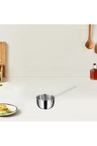 Homyl Uzun Saplı Sosluklu Yağ Tencere Küçük Ev Restoran Mutfak 600ml