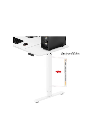 Adore Gaming Maestro-x Yükseklik Ayarlı Oyuncu Masası - Beyaz 140x72-117x60 Cm Beyaz