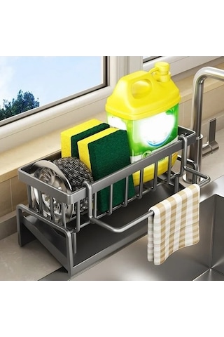 Tongxida Bosphorus Sünger Siyah Sepeti Raflar Raf Mutfak Lavabo Ev Drenaj Bez Beyaz - Pw Beyaz - Siyah Beyaz - Siyah